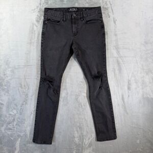 XXX Rude Distressed Skinny Jeans Men's Size 30x32 Black Denim